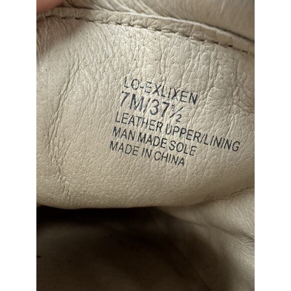 Louise et Cie Exlixen Loafers Women’s 7M Beige Patent Leather Gold Buckle Preppy - Picture 8 of 11